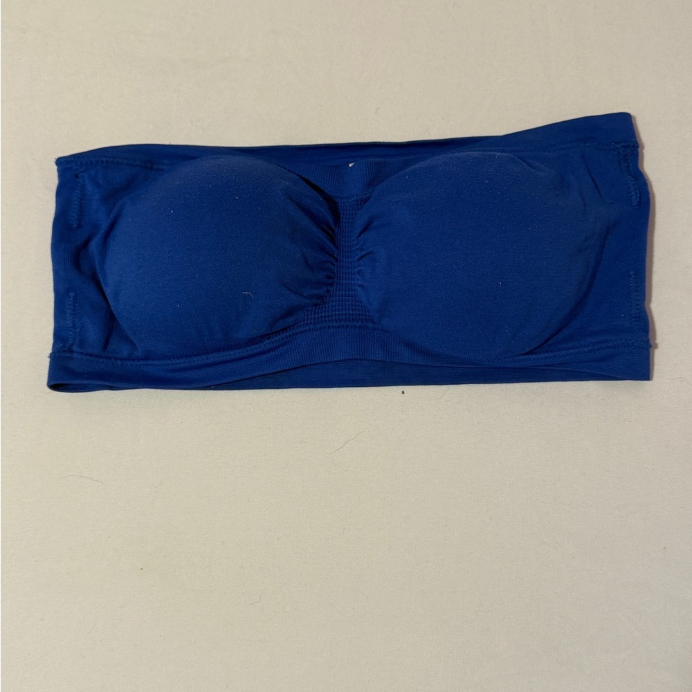Blue Strapless Bra
